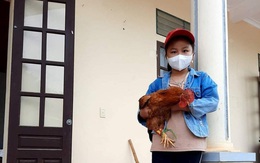 Bé 8 tuổi ôm một con gà, bao gạo, bí đỏ đến ủng hộ khu cách ly