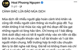 Ông xã Việt Hương lên tiếng cảnh báo chiêu trò lừa đảo mùa dịch: '8 người 1 tài khoản'