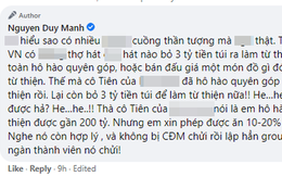 Duy Mạnh gây tranh cãi khi công khai mỉa mai cách làm từ thiện của Thủy Tiên