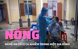 Phát hiện 11 người thân trong một gia đình dương tính với SARS-CoV-2 ở Nghệ An 