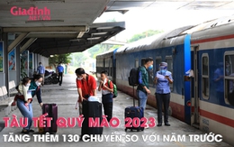 Tàu Tết Quý Mão 2023, tăng thêm 130 chuyến với 67.000 chỗ ngồi