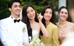 Nhan sắc Hoa hậu Đỗ Mỹ Linh gây chú ý trong hôn lễ của Phương Nga - Bình An