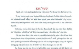 Trưởng phòng GD&ĐT huyện viết thư ngỏ "xin tiền" các trường