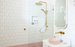 Những kiểu phòng tắm mang sắc hồng hiện đại