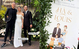 Hà Tăng và Louis Nguyễn diện lễ phục, tổ chức tiệc kỷ niệm 10 năm ngày cưới