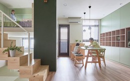 Ngôi nhà 40m2 màu xanh matcha với thiết kế tầng lửng xinh yêu của gia đình trẻ