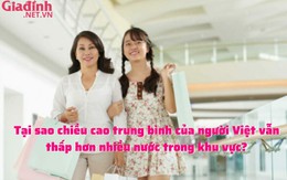 Vì sao chiều cao trung bình của người Việt vẫn thấp hơn nhiều nước trong khu vực?