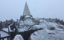Tuyết đang rơi trên đỉnh Fansipan
