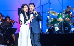 Vợ ca sĩ Vũ Thắng Lợi bất ngờ lên sân khấu nhảy múa phụ họa cho chồng