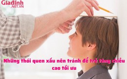 Những thói quen xấu nên tránh để trẻ tăng chiều cao tối ưu