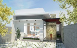 Nhà ống 1 tầng 5x20m chuẩn tỉ lệ vàng, sân vườn như chốn nghỉ dưỡng