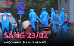 Sáng 23/02: Số ca mắc mới tại 63 tỉnh thành tiếp tục tăng, Hà Nội dẫn đầu cao đột biến với 6.860 ca nhiễm COVID-19 mới