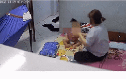 Bé gái bị bảo mẫu tát liên tiếp vào mặt, phải ăn lại chỗ cháo vừa nôn: Clip gây bức xúc