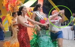 Mẹ á hậu bức xúc giật vương miện của hoa hậu ném xuống đất