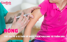 NÓNG: Trẻ em từ 5-11 tuổi tiêm phòng vaccine COVID-19 từ tuần sau