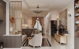 Nhà phố ở Long An thiết kế tân cổ điển, đẹp sắc sảo mà không rườm rà