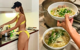 Người đẹp từng mặc bikini vào bếp khoe bữa tối chuẩn Hà Nội cho chồng, liền được dân mạng khen nức nở