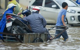 Hà Nội "phố cũng như sông", dịch vụ chở người bằng xe bò kiếm bộn tiền