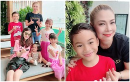 Jacky Minh Trí và mẹ ruột về Việt Nam, cậu bé 11 tuổi lớn phổng phao, gương mặt giống em gái Thanh Thảo