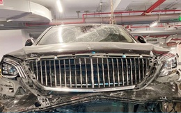Người lái Mercedes Maybach tông loạt xe trong hầm là bảo vệ tòa nhà