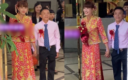 Cô dâu 19 xinh như Hoa hậu cưới chồng "già xấu" còn thấp hơn nửa cái đầu, hóa ra chú rể dùng "tuyệt chiêu" để đưa nàng về dinh!