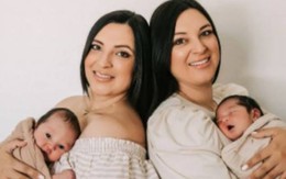 Chị em sinh đôi đẻ con cùng ngày ở cùng bệnh viện