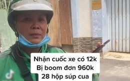 Nữ shipper bất lực khóc nức nở khi bị boom đơn hàng 28 hộp súp gần 1 triệu đồng khi công ship chỉ có 12k