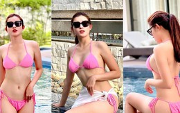 Huyền My khoe body nóng bỏng với bikini, lộ bí quyết giữ dáng sau 8 năm giành danh hiệu Á hậu