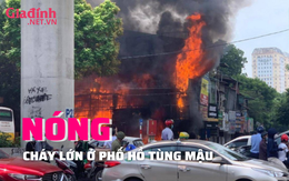 NÓNG: Cháy lớn thiêu rụi hoàn toàn cửa hàng máy tính ở phố Hồ Tùng Mậu