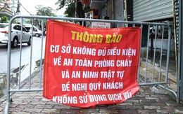 Karaoke vi phạm phòng cháy ở Hà Nội bị rào chắn để ngăn hoạt động chui