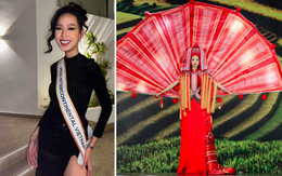 Sau sự cố thất lạc, Á hậu cao 1m85 tiết lộ trang phục dân tộc tại Miss Intercontinental 2022