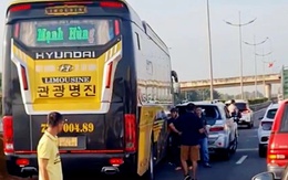 6 ôtô tông liên hoàn trên cao tốc TP.HCM - Trung Lương