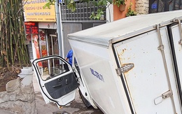 Phát hiện xe máy bị trộm trong thùng ôtô tải tông cảnh sát ở TP.HCM