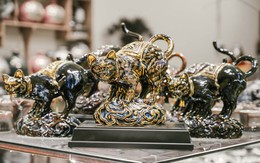 Mèo chiêu tài phong thủy dát vàng 24k giá tiền triệu ở Hà Nội