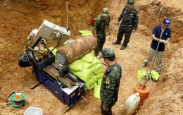 Xử lý an toàn quả bom nặng 337kg sót lại sau chiến tranh tại Quảng Bình