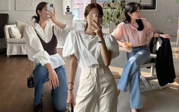 10 cách diện áo blouse tay bồng sang trọng, không bị 'sến'
