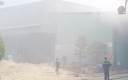 Cháy kho chứa thức ăn gia súc rộng hơn 1.000m2 ở Tiền Giang