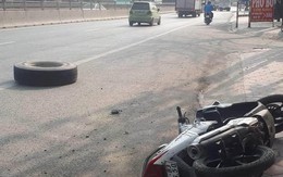 Xe container văng lốp khiến người đi xe máy ở Ninh Bình tử vong