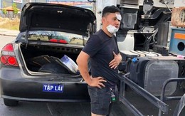 Va chạm với xe đầu kéo, thầy và học viên xe tập lái thoát chết trong gang tấc