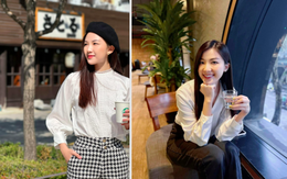 Style mặc đẹp đi cafe của nữ diễn viên đang phủ sóng 2 phim giờ vàng VTV