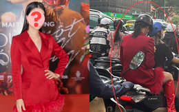 Lên đồ lộng lẫy dự sự kiện, 1 mẹ đơn thân sao Việt gây chú ý vì khoảnh khắc ngồi xe máy ra về