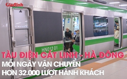 Tàu điện Cát Linh - Hà Đông vận chuyển hơn 32.000 lượt hành khách mỗi ngày