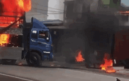 Video: Xe tải bốc cháy ngùn ngụt, tài xế liền có sáng kiến bất ngờ để cứu nạn thành công mà ít ai đủ tỉnh táo để làm được