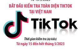 Từ 15/5/2023: Bắt đầu kiểm tra toàn diện TikTok tại Việt Nam