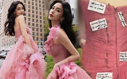Angelababy phải 'bóp váy' gần 12cm mới vừa vòng eo