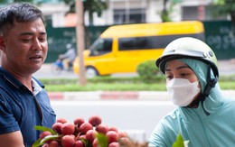 'Ma trận' vải thiều dọc các tuyến phố, chợ cóc ở Hà Nội