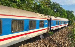 Tàu SE trật bánh, đường sắt Bắc - Nam bị gián đoạn