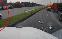 Video: Cố tình đi ngược chiều, xe container nhận kết đắng