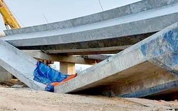 Loạt dầm cầu nặng hàng trăm tấn cao tốc Bắc - Nam bị đổ sập