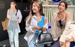 Mặc đẹp ngày nắng gắt với áo sơ mi khoác ngoài